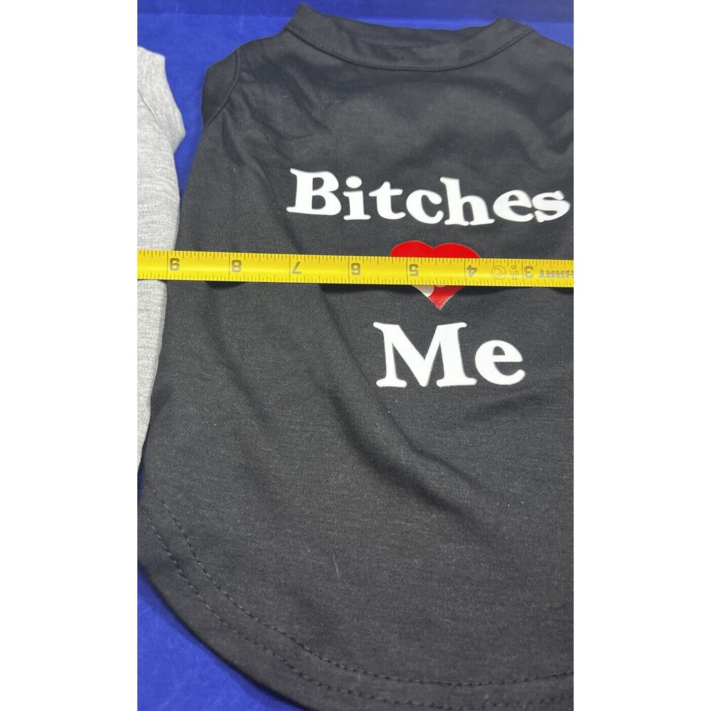 KOOLTAIL Size Small Gray I Love Mom Black B**ches Love Me 2 Pack Dog Shirts Used - Picture 6 of 11